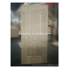 Real wood timber gate veneer moulded wood door skin in China